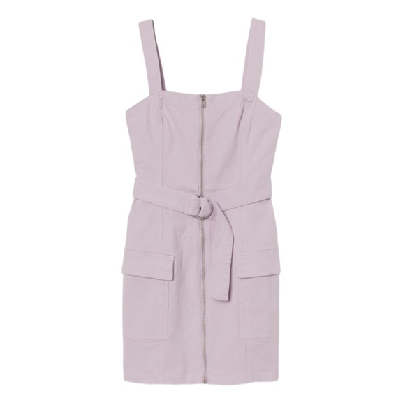🙋‍♀️H&M Divided Lavender Zip-front Overall Dress🙋‍♀️ - Picture 1 of 4